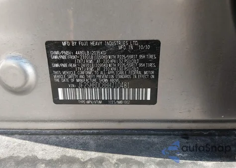 2011 Subaru Forester 2.5X Premium z USA, uszkodzony, nr VIN JF2SHBDC8BH710481